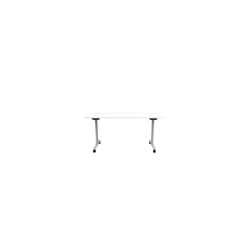 JURNI 60" Flip Table with Casters, Designer White